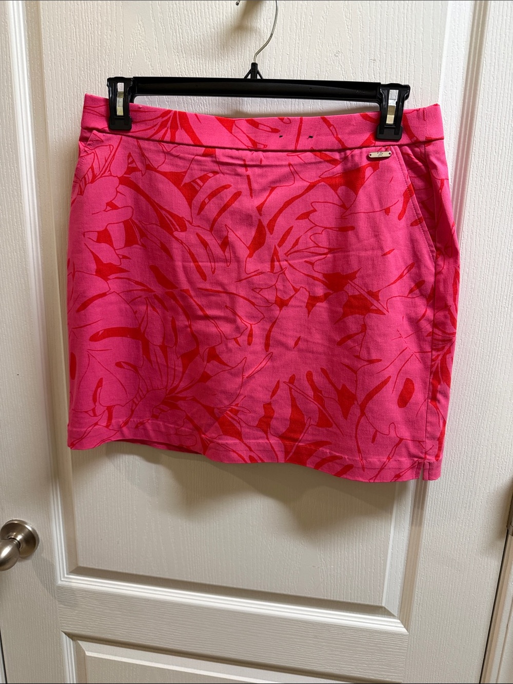 Rafaella Pink and Red Printed Mini Skort